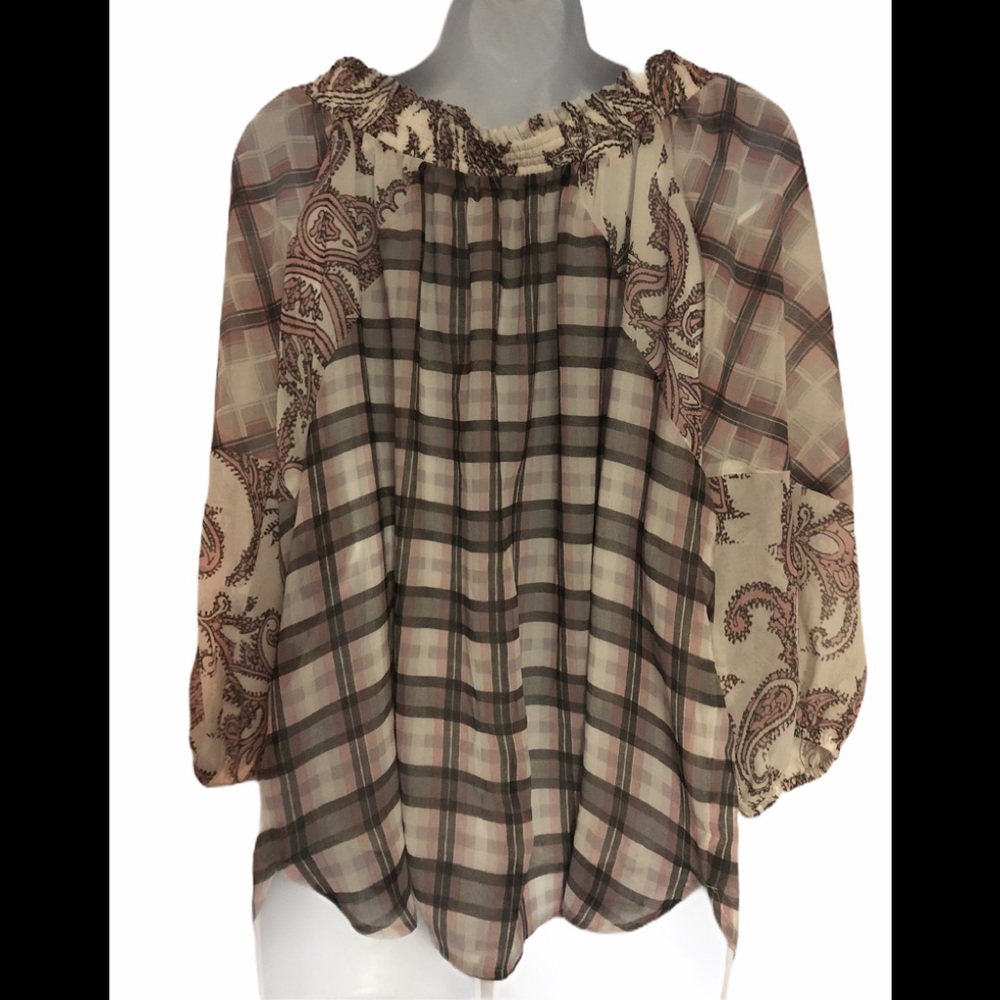 Loft Patchwork Patterned Blouse - Picture 3 of 8